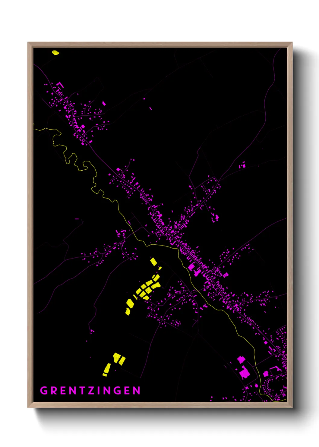 Une affiche de carte sur Grentzingen