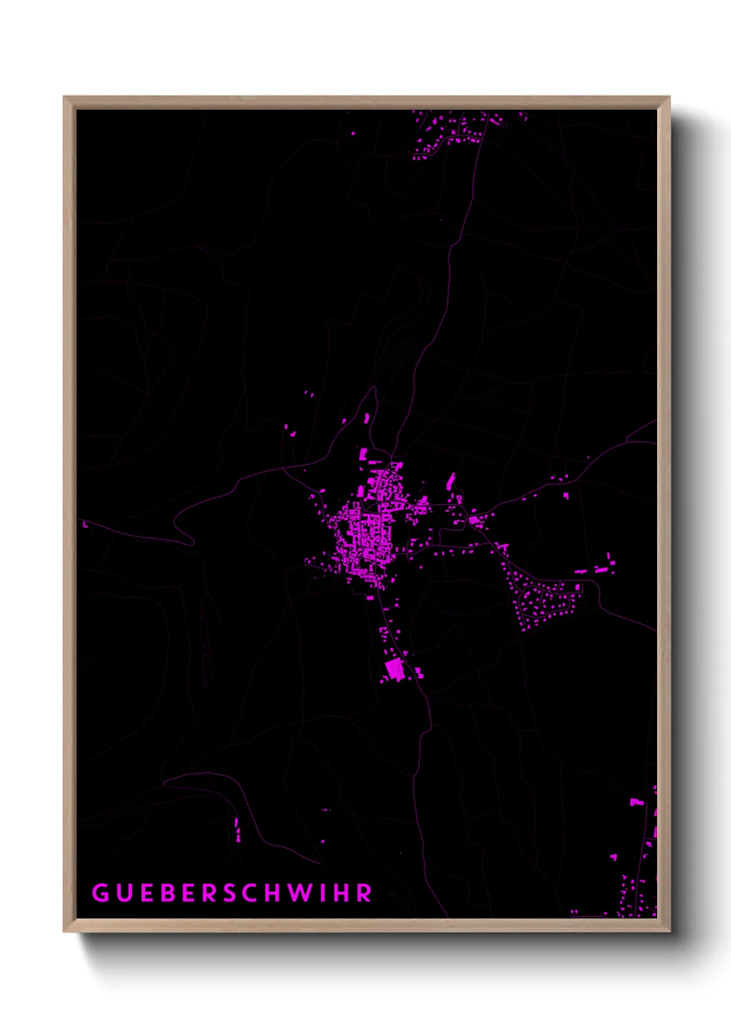Une affiche de carte sur Gueberschwihr