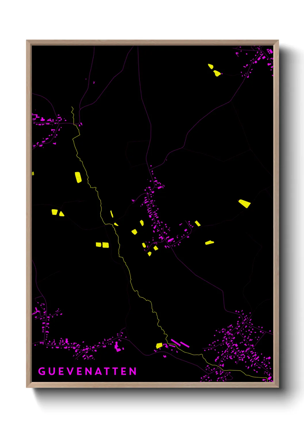 Une affiche de carte sur Guevenatten