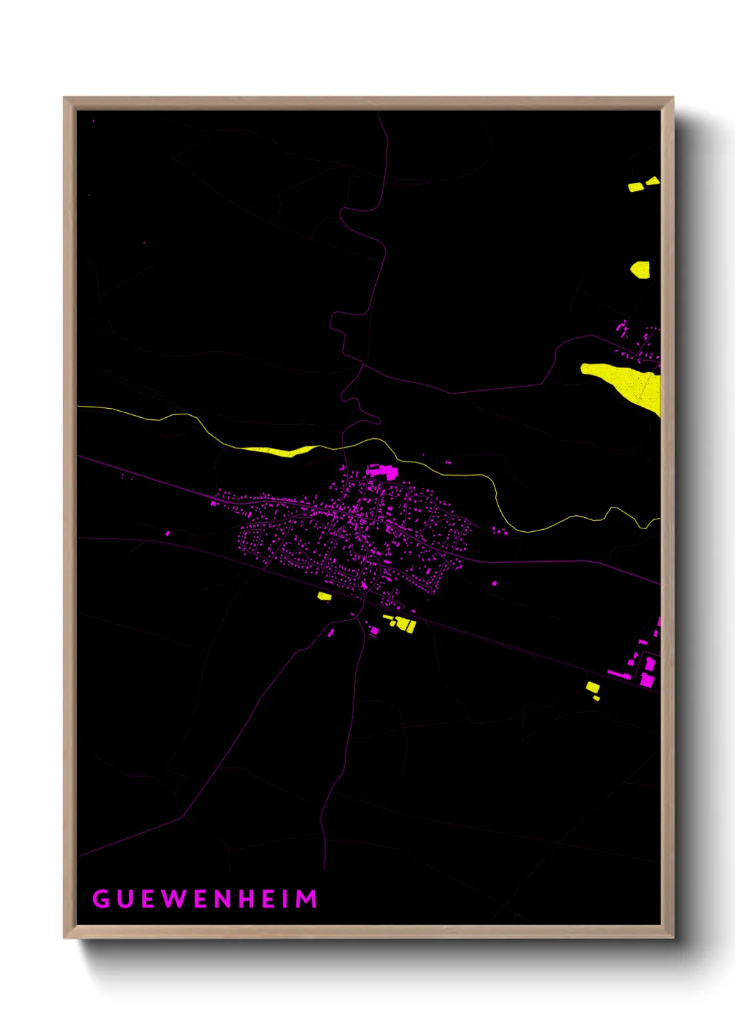 Une affiche de carte sur Guewenheim