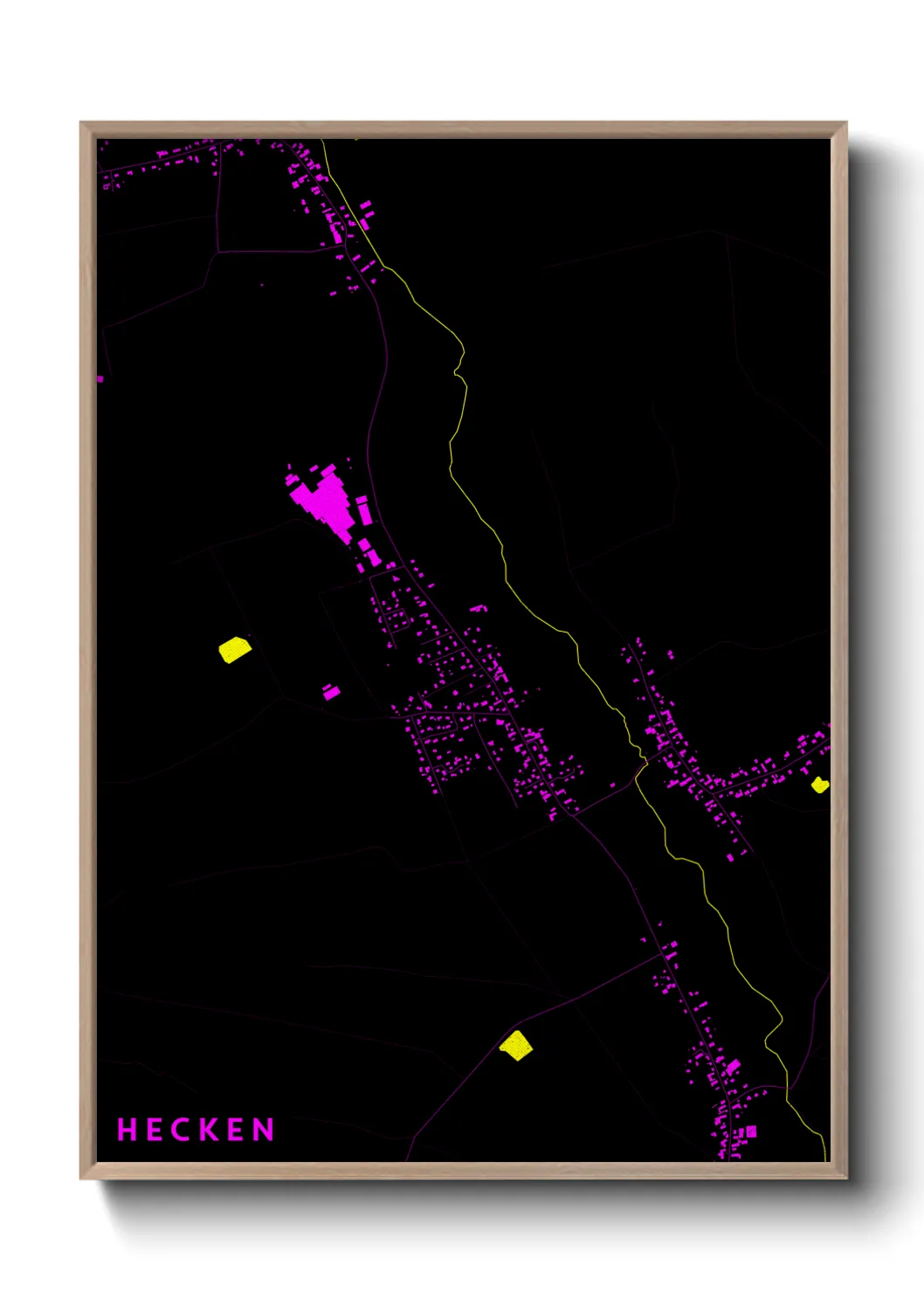 Une affiche de carte sur Hecken