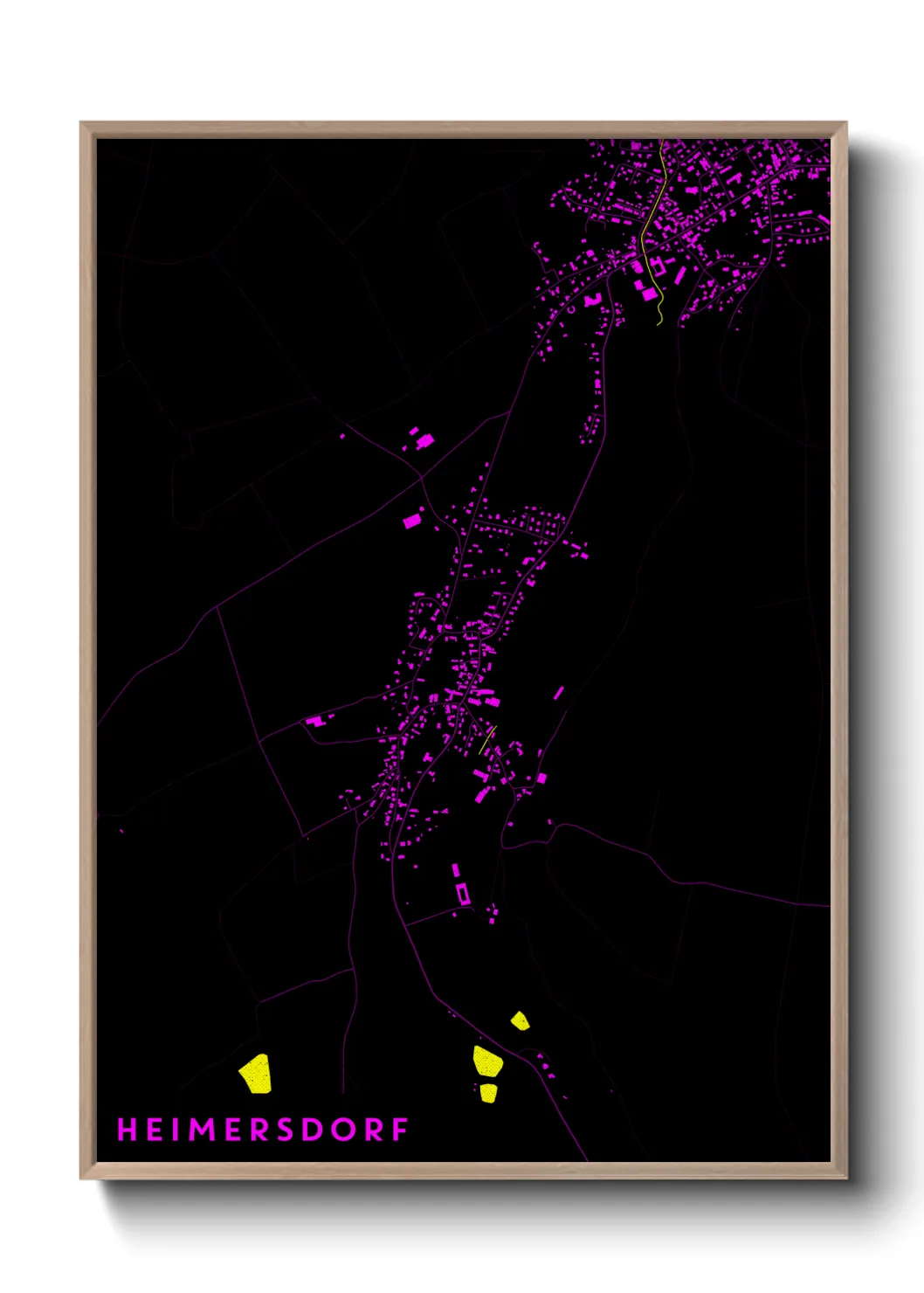 Une affiche de carte sur Heimersdorf