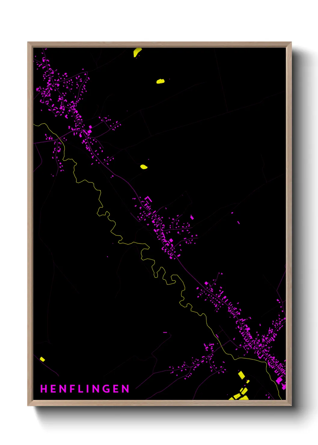 Une affiche de carte sur Henflingen