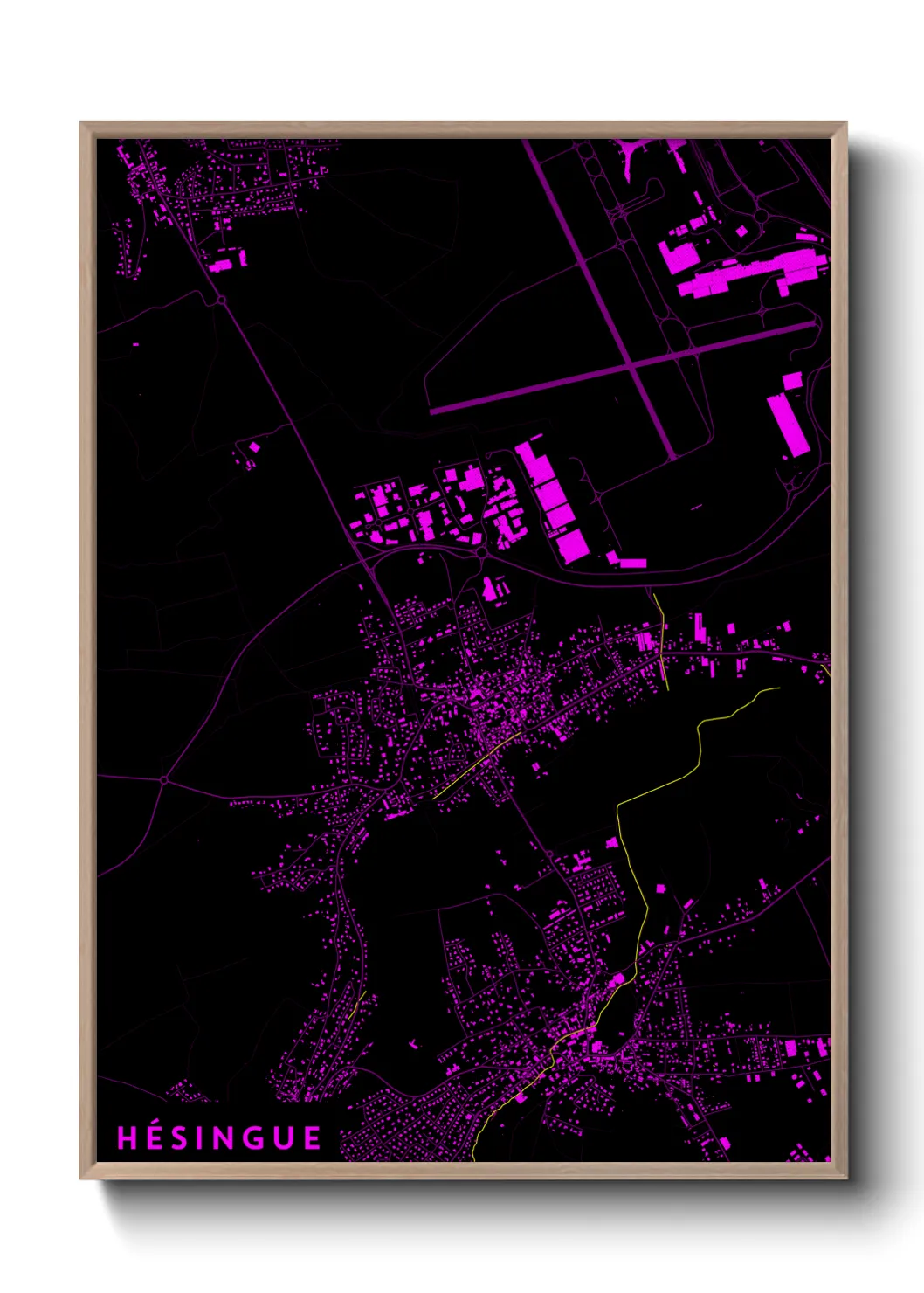 Une affiche de carte sur Hésingue