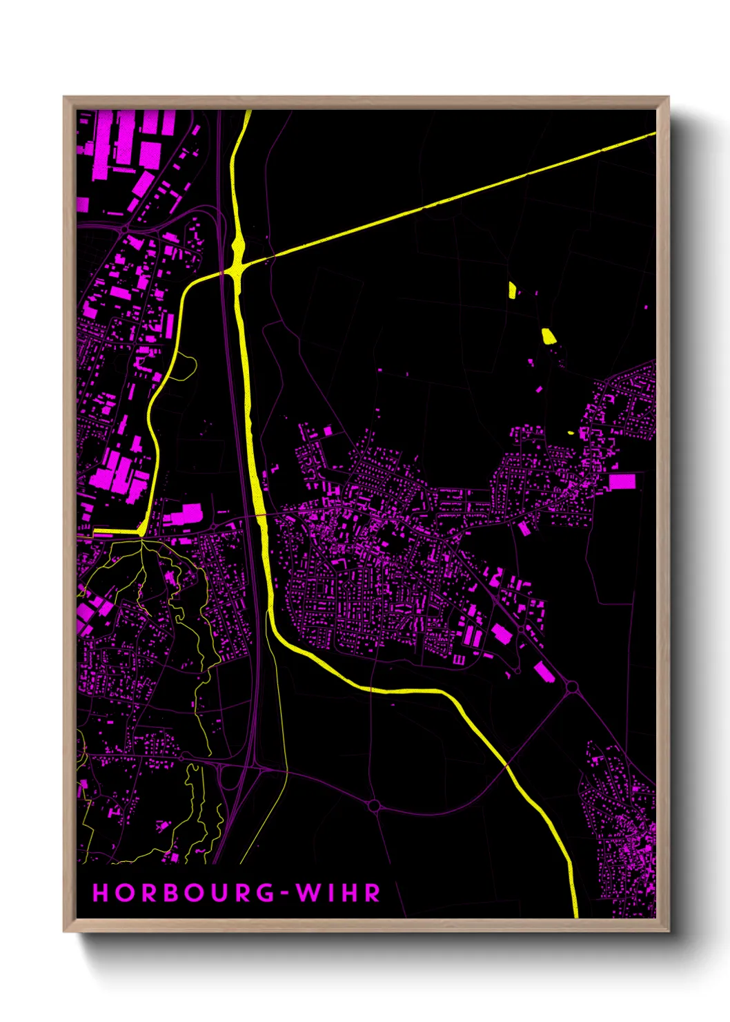 Une affiche de carte sur Horbourg-Wihr