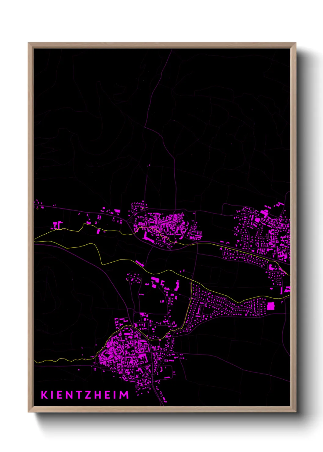 Une affiche de carte sur Kientzheim