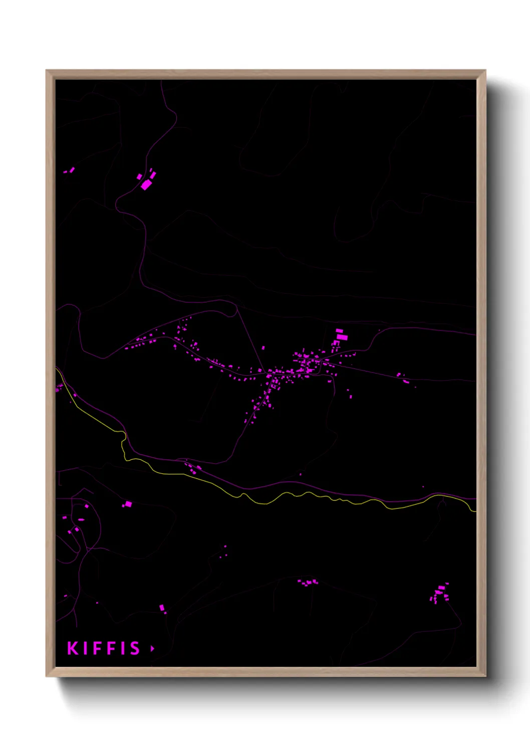 Une affiche de carte sur Kiffis