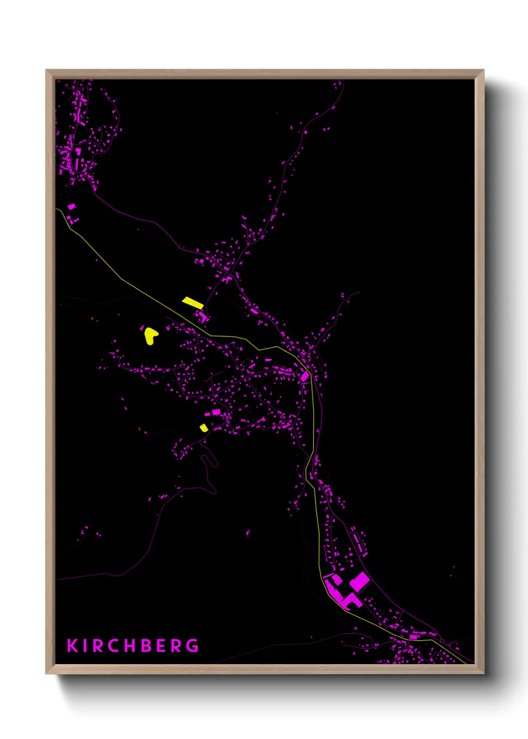 Une affiche de carte sur Kirchberg