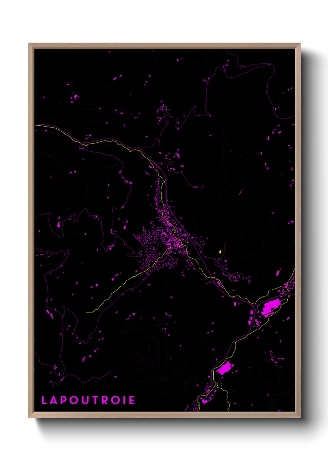 Une affiche de carte sur Lapoutroie