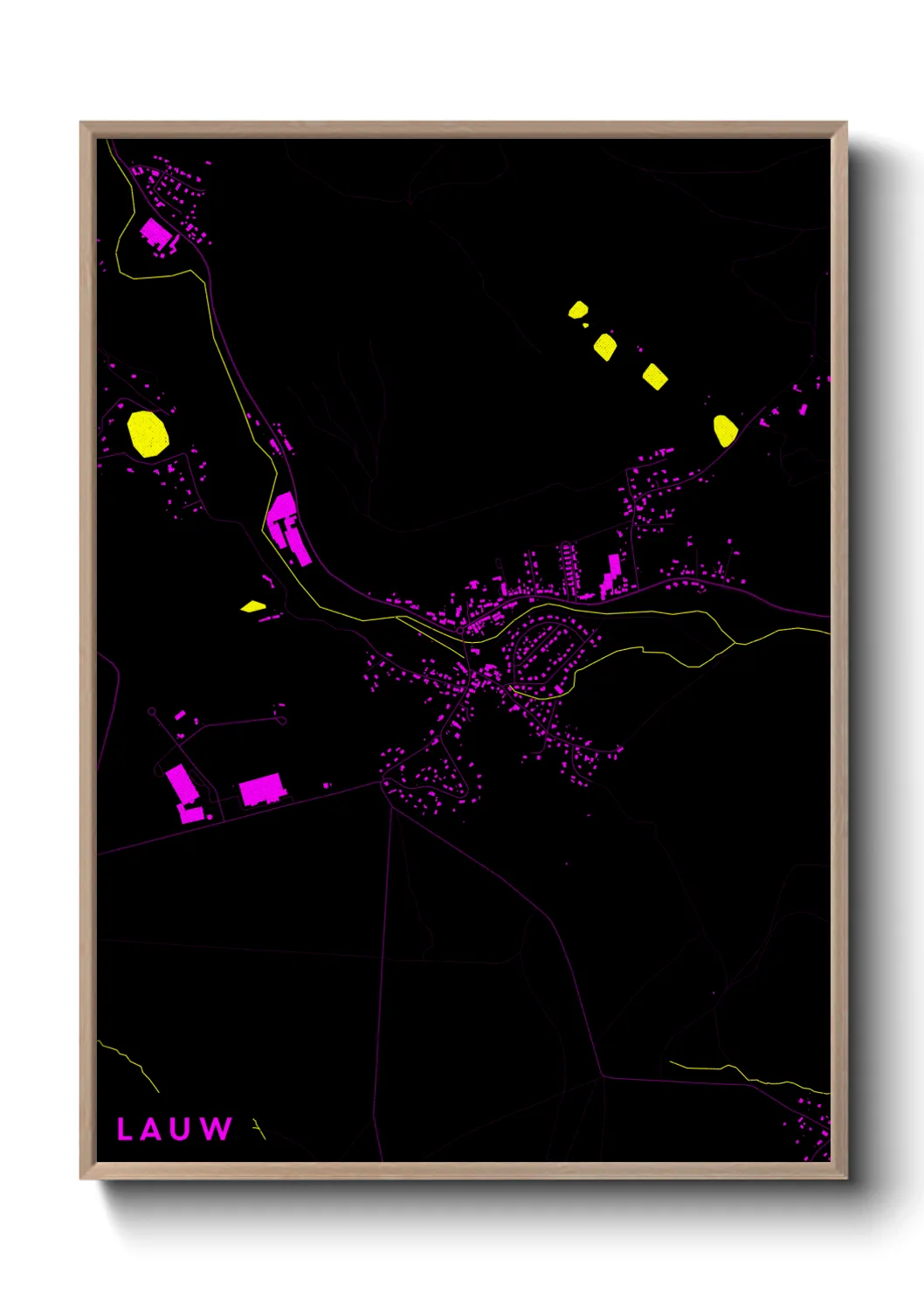 Une affiche de carte sur Lauw