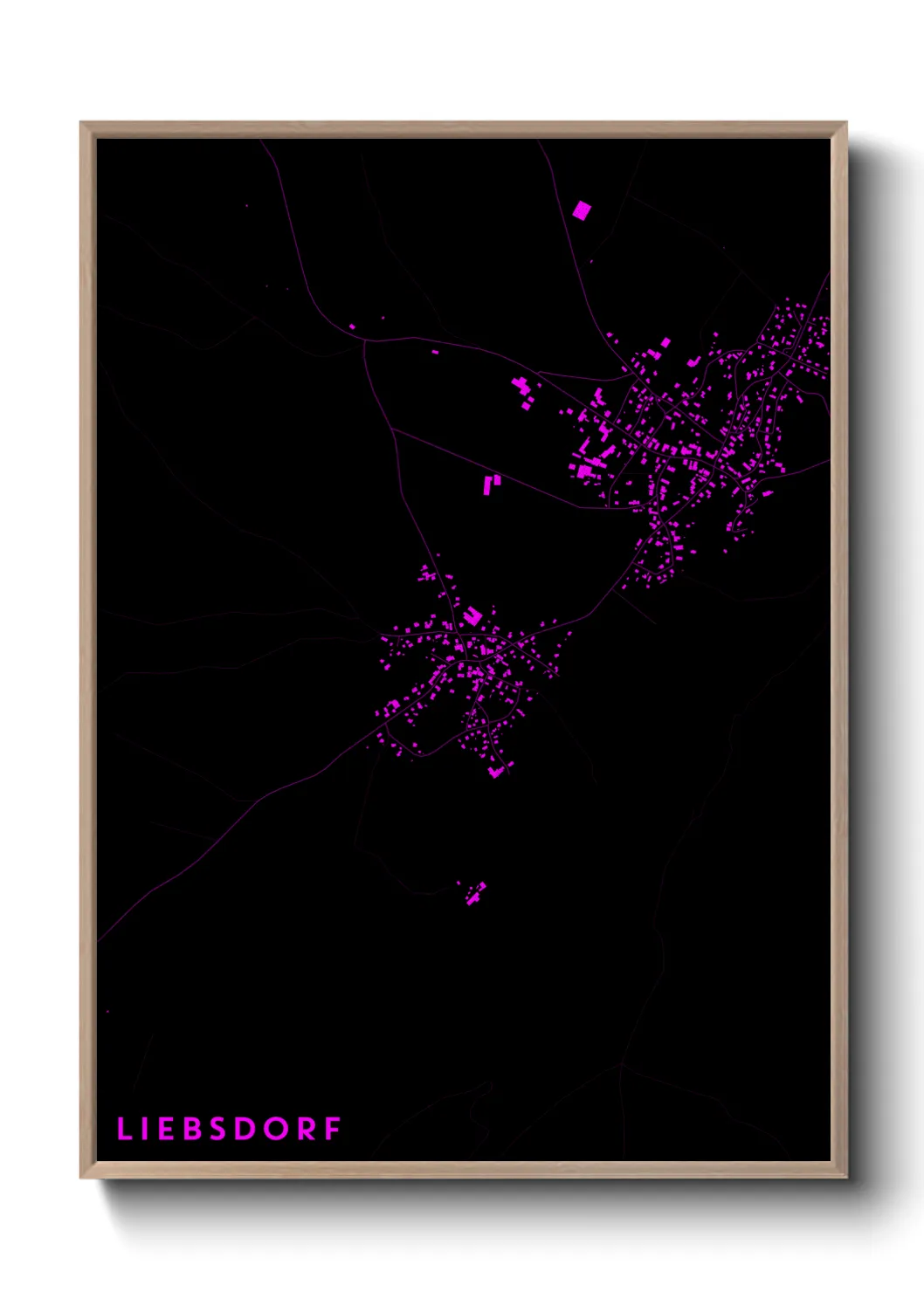 Une affiche de carte sur Liebsdorf