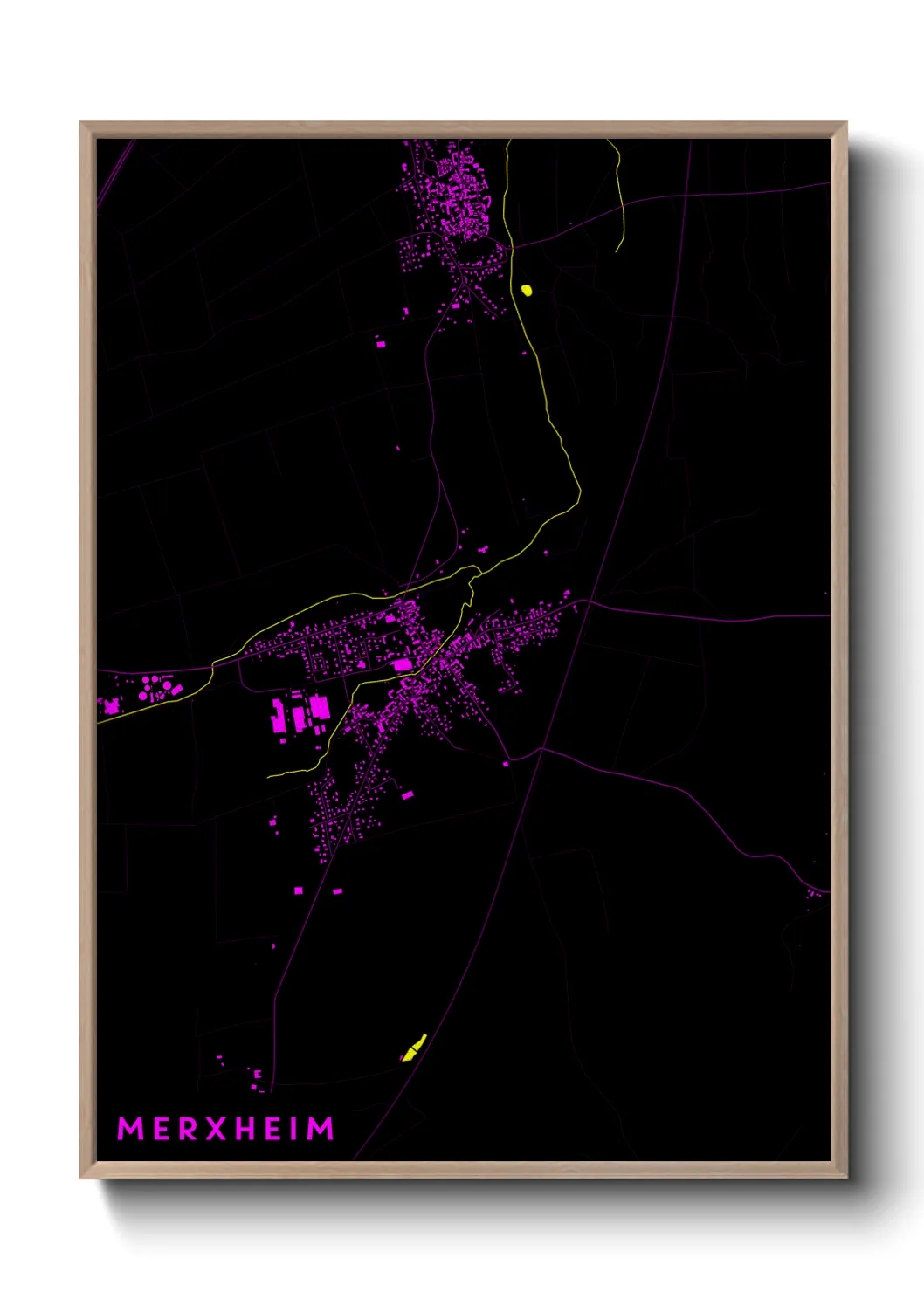Une affiche de carte sur Merxheim