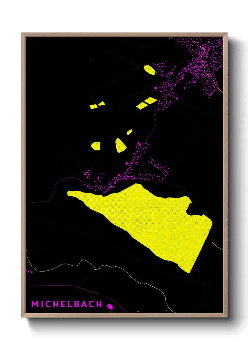 Une affiche de carte sur Michelbach