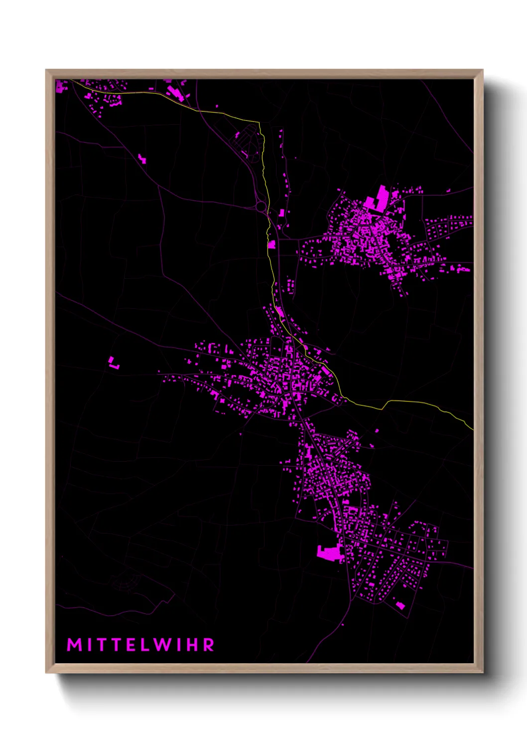 Une affiche de carte sur Mittelwihr