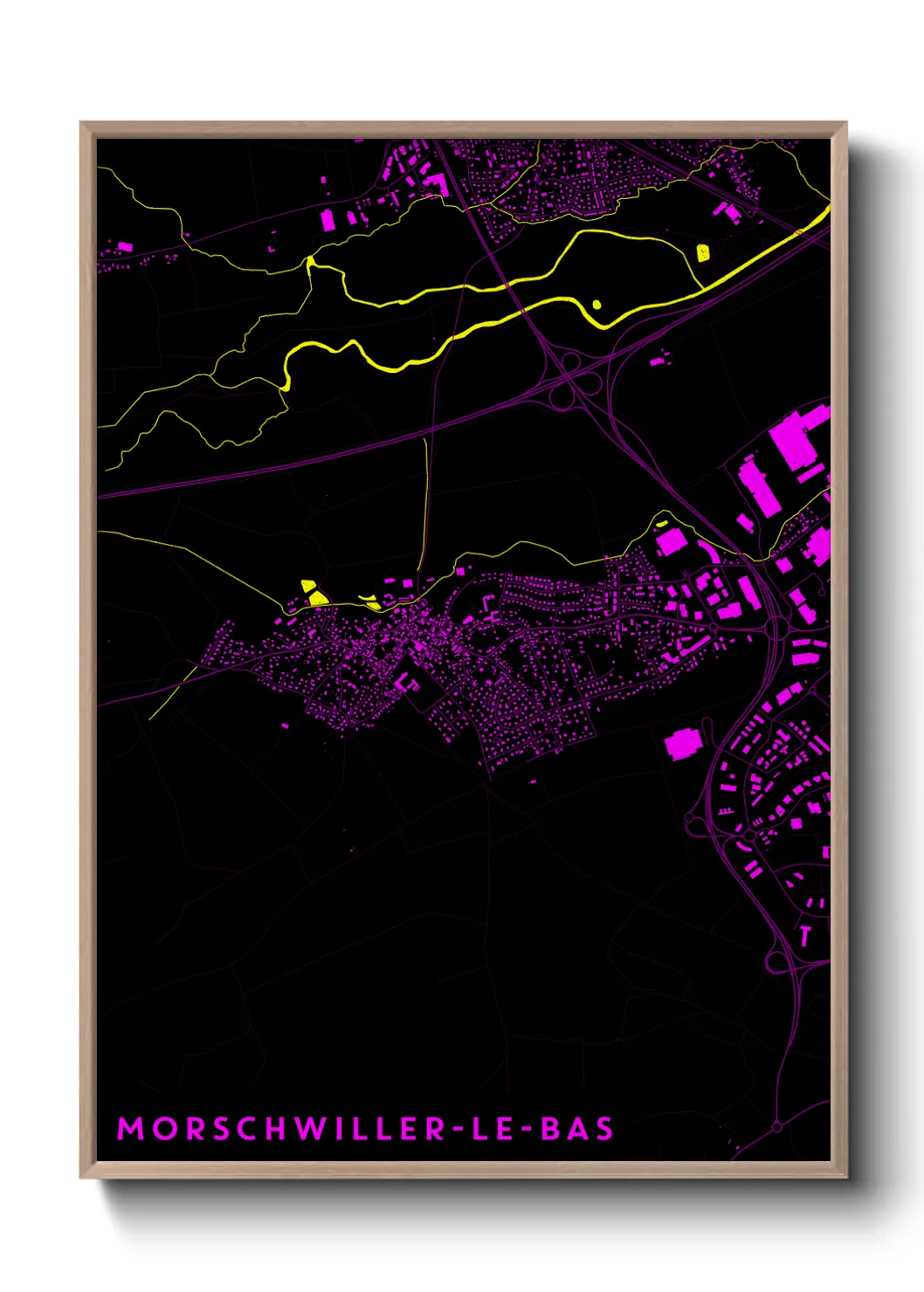 Une affiche de carte sur Morschwiller-le-Bas