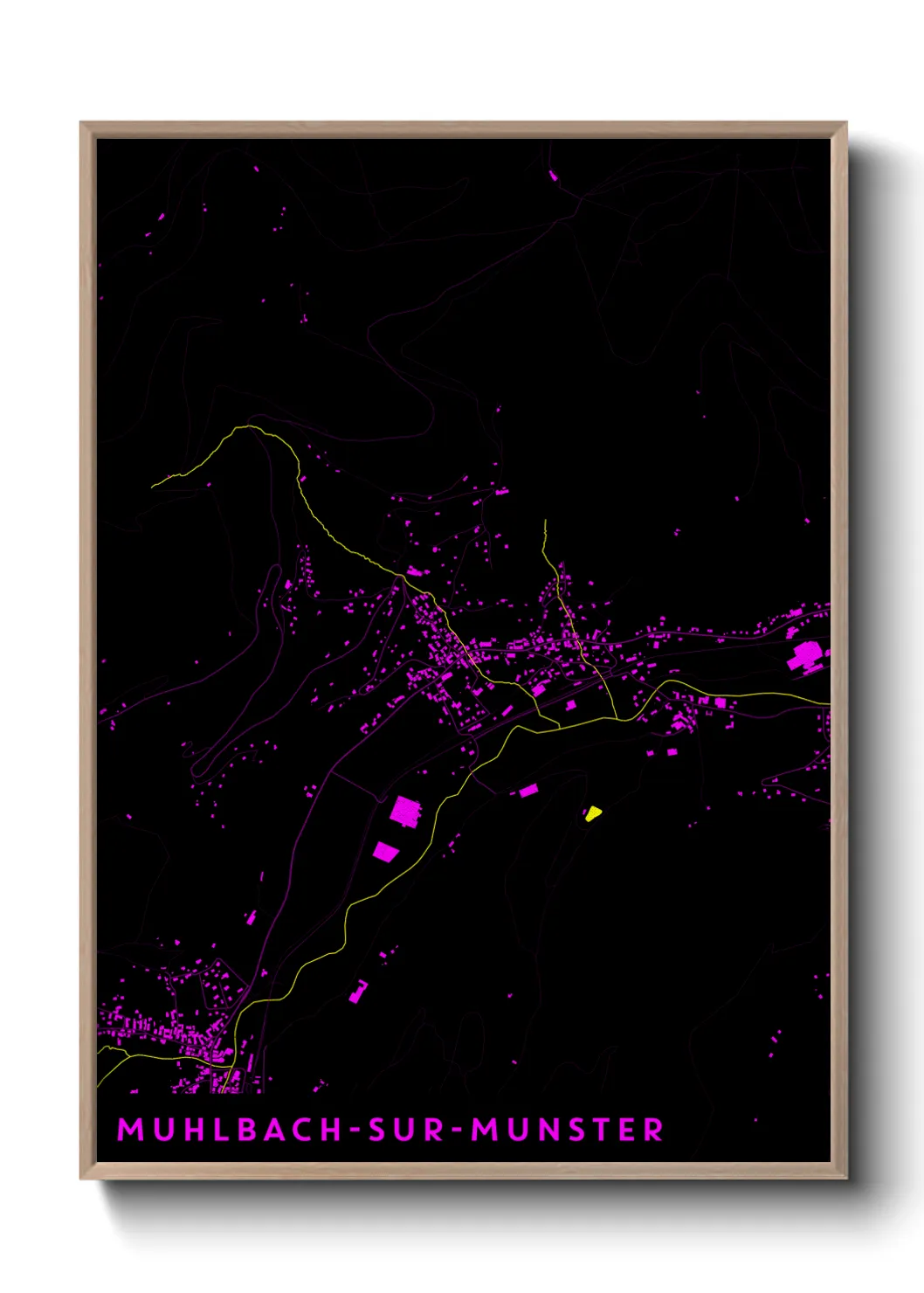 Une affiche de carte sur Muhlbach-sur-Munster