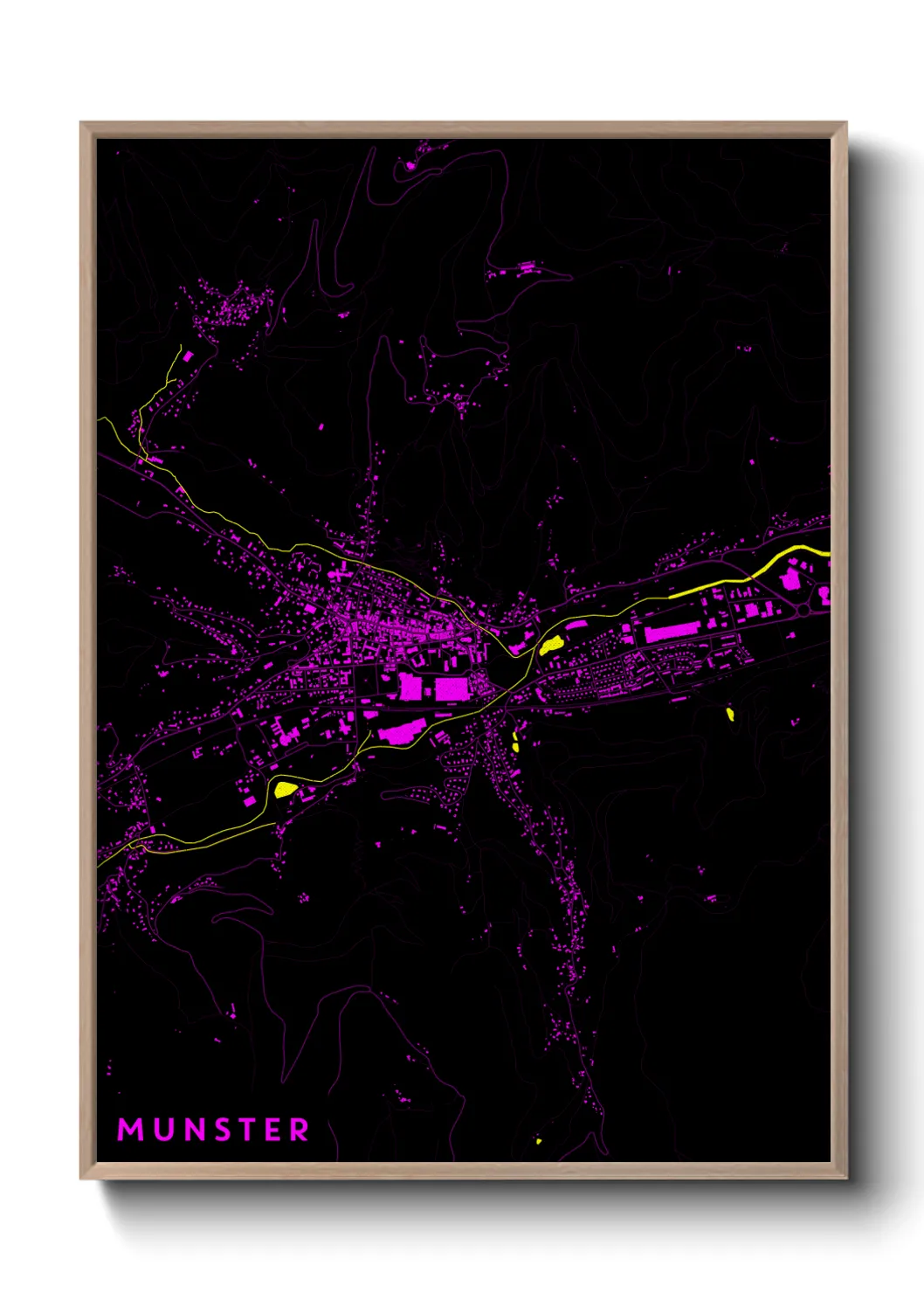 Une affiche de carte sur Munster