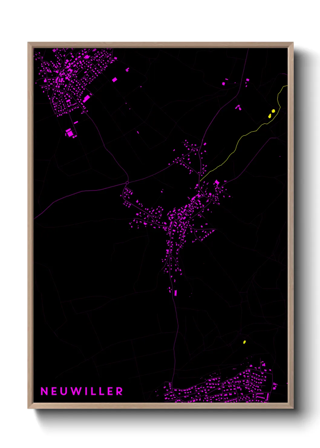 Une affiche de carte sur Neuwiller