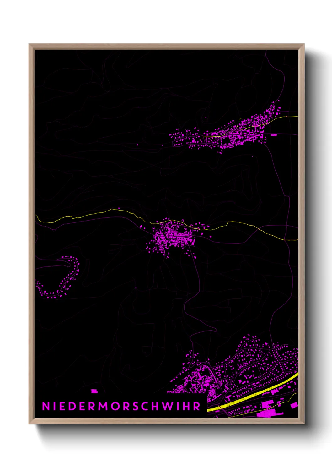Une affiche de carte sur Niedermorschwihr