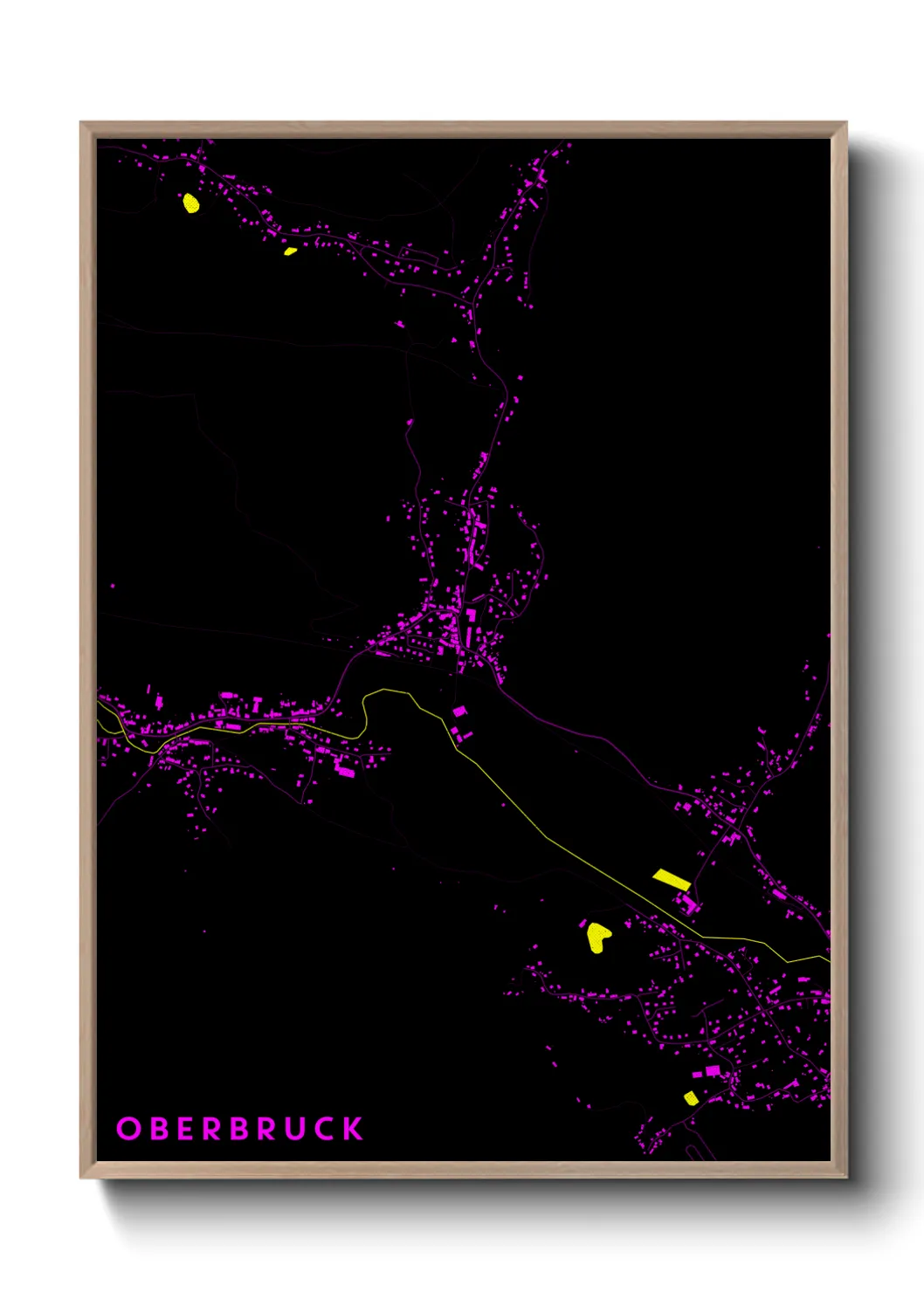 Une affiche de carte sur Oberbruck