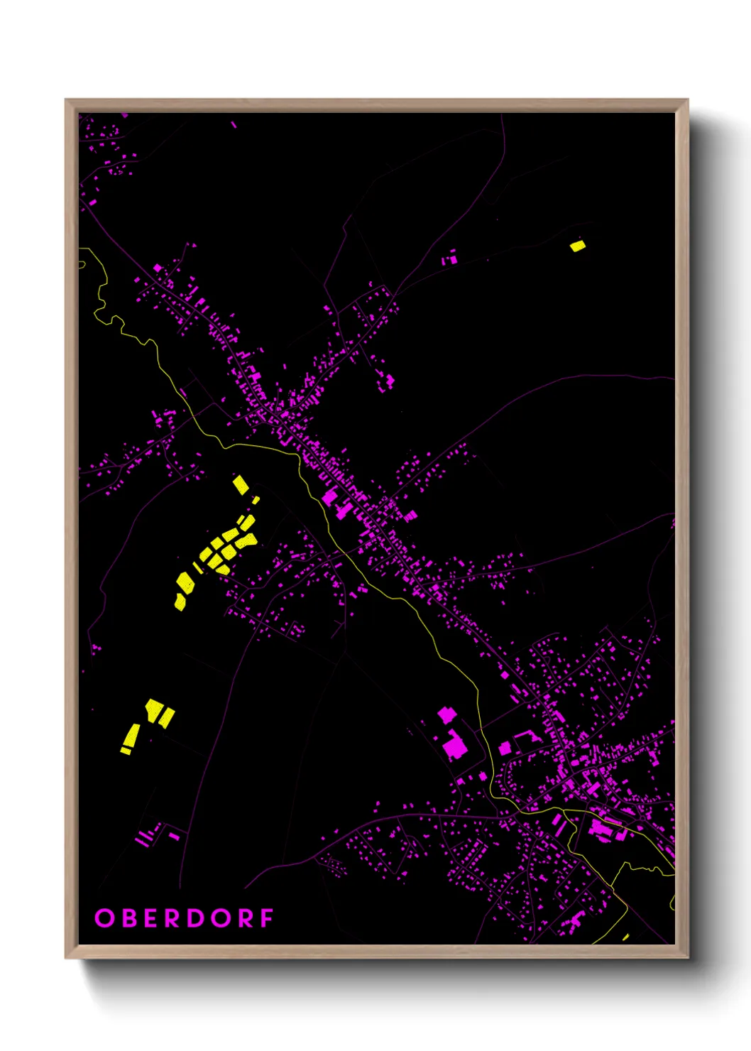 Une affiche de carte sur Oberdorf