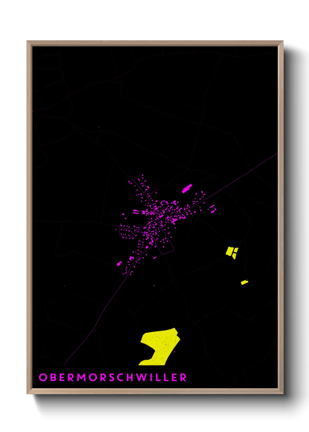 Une affiche de carte sur Obermorschwiller