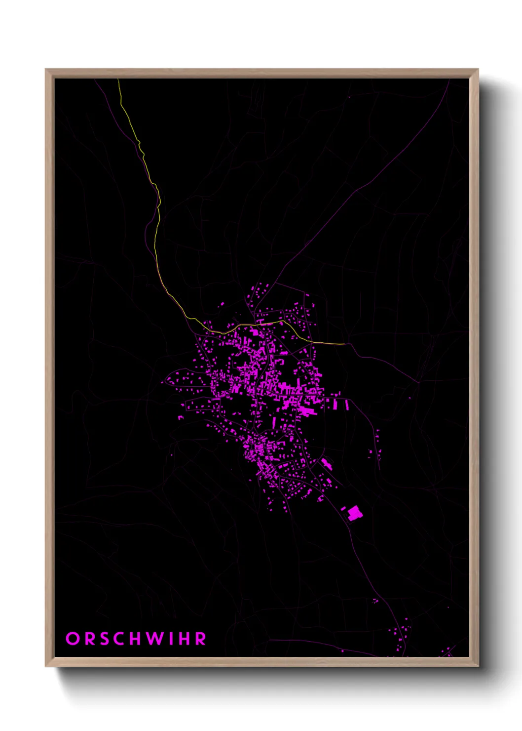 Une affiche de carte sur Orschwihr