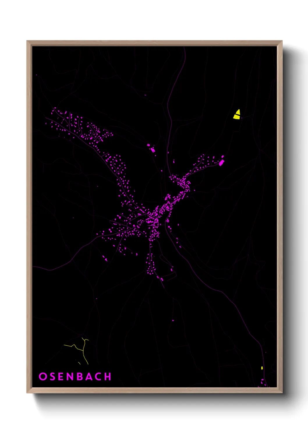 Une affiche de carte sur Osenbach