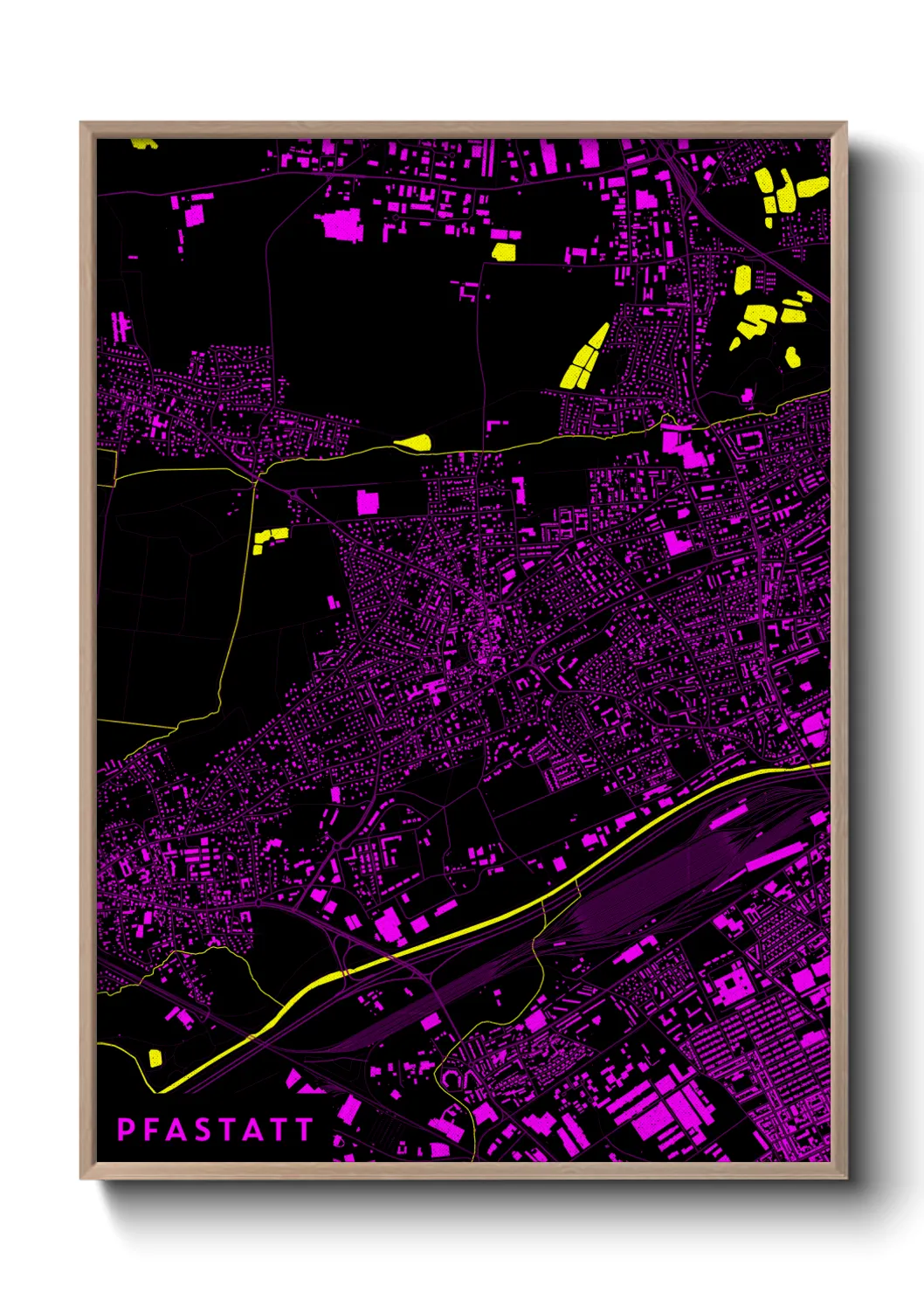 Une affiche de carte sur Pfastatt