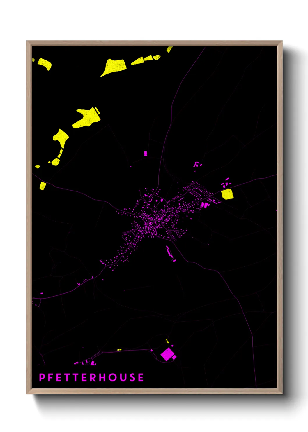 Une affiche de carte sur Pfetterhouse
