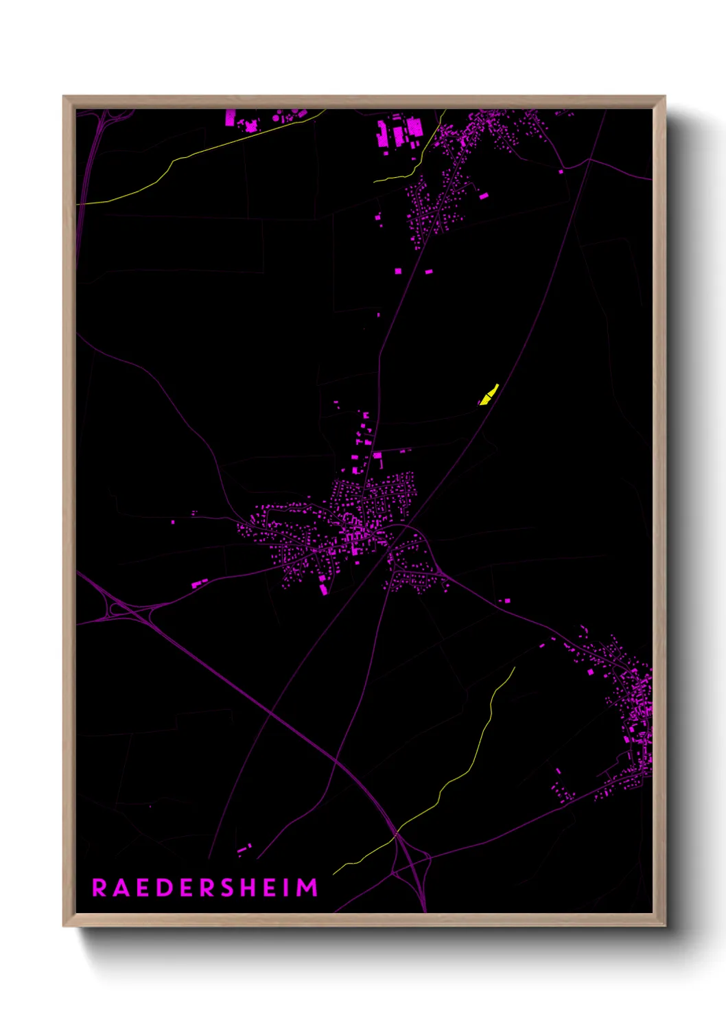 Une affiche de carte sur Raedersheim