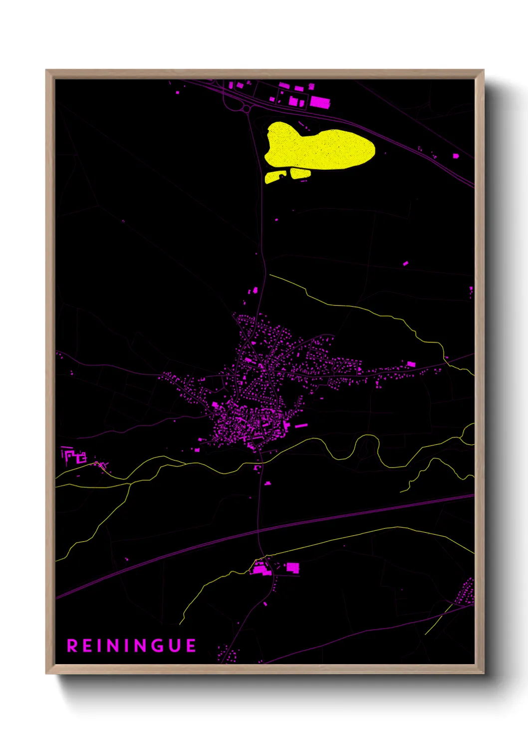 Une affiche de carte sur Reiningue