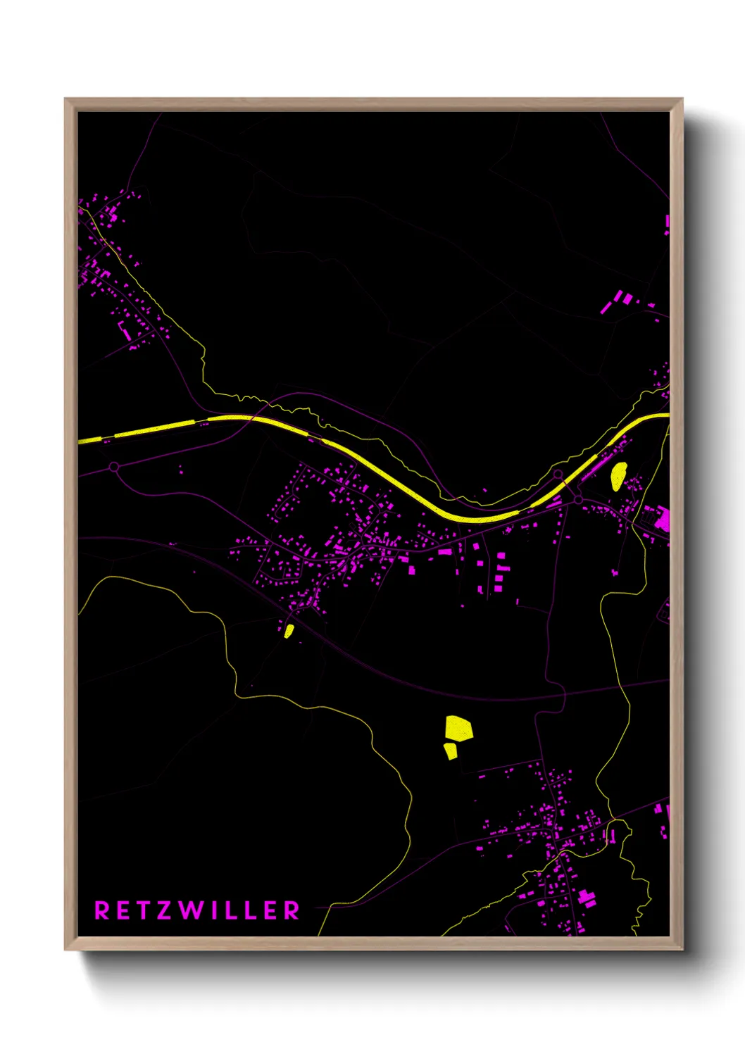 Une affiche de carte sur Retzwiller