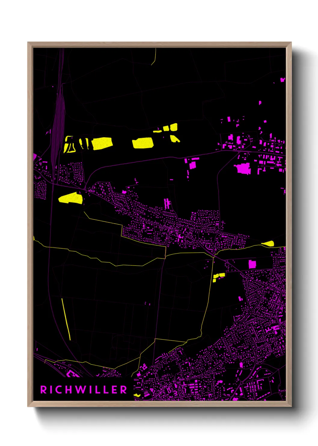 Une affiche de carte sur Richwiller