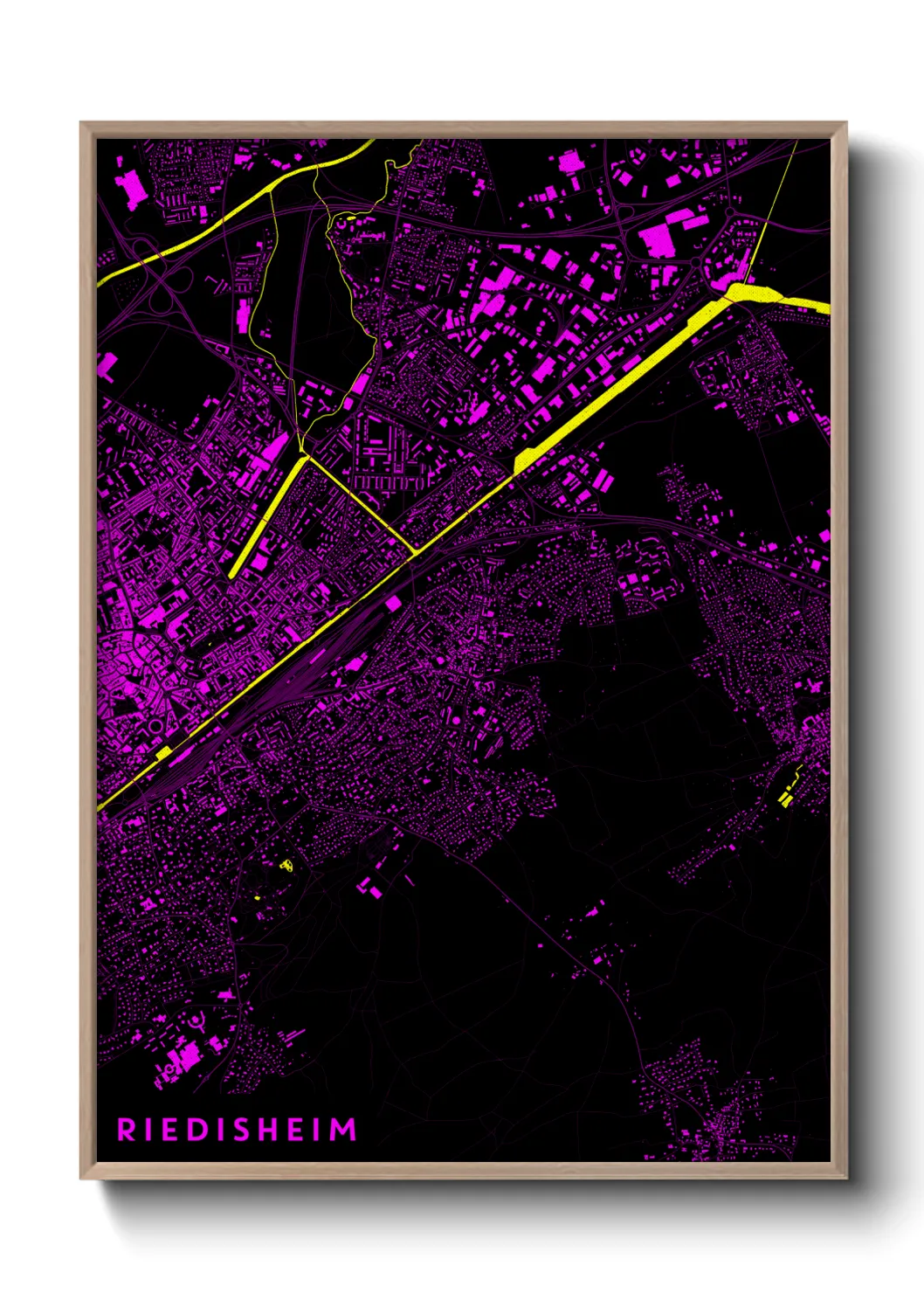 Une affiche de carte sur Riedisheim