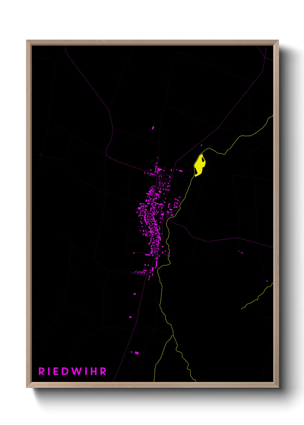 Une affiche de carte sur Riedwihr