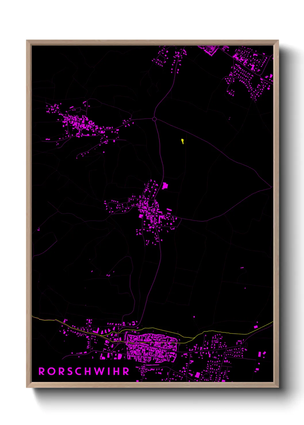 Une affiche de carte sur Rorschwihr