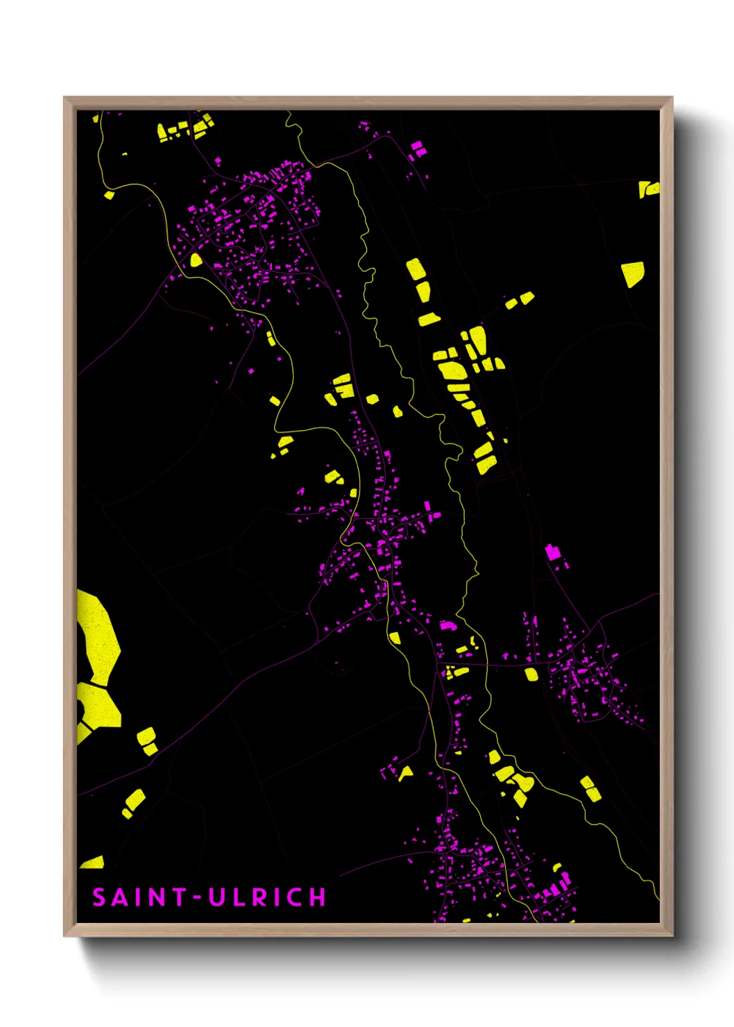 Une affiche de carte sur Saint-Ulrich