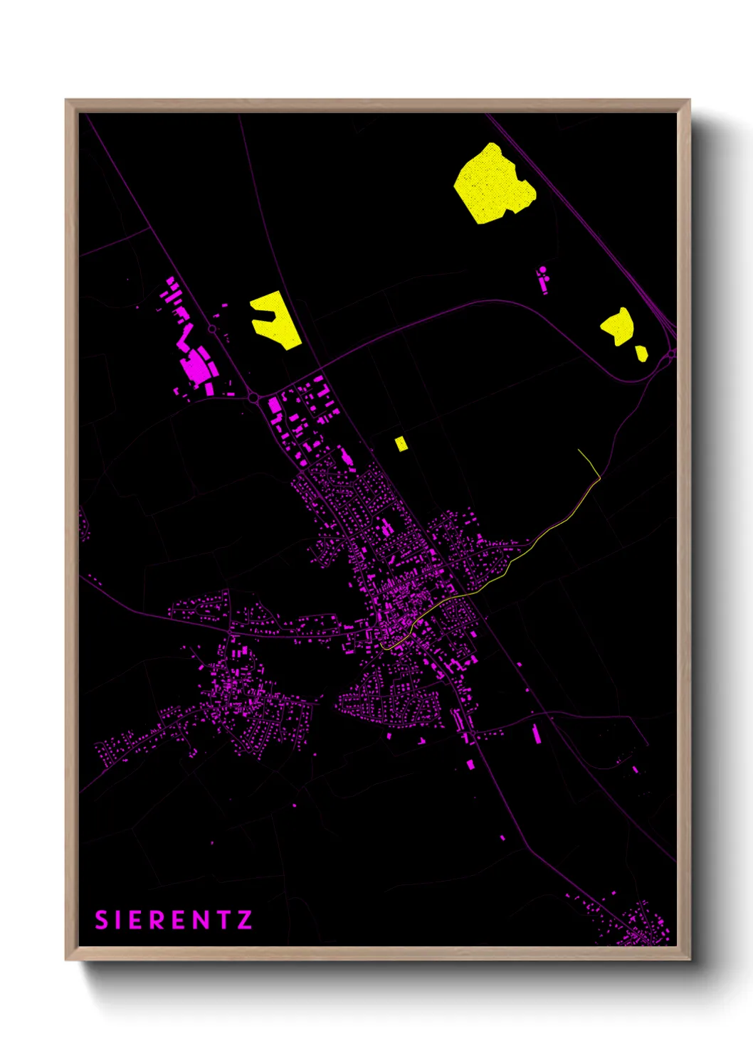 Une affiche de carte sur Sierentz