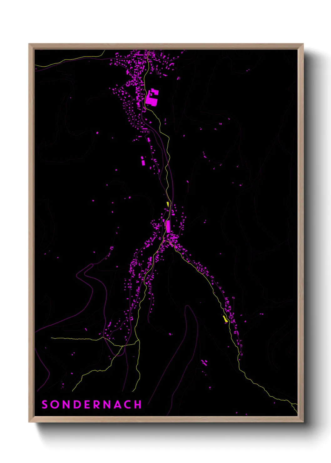 Une affiche de carte sur Sondernach