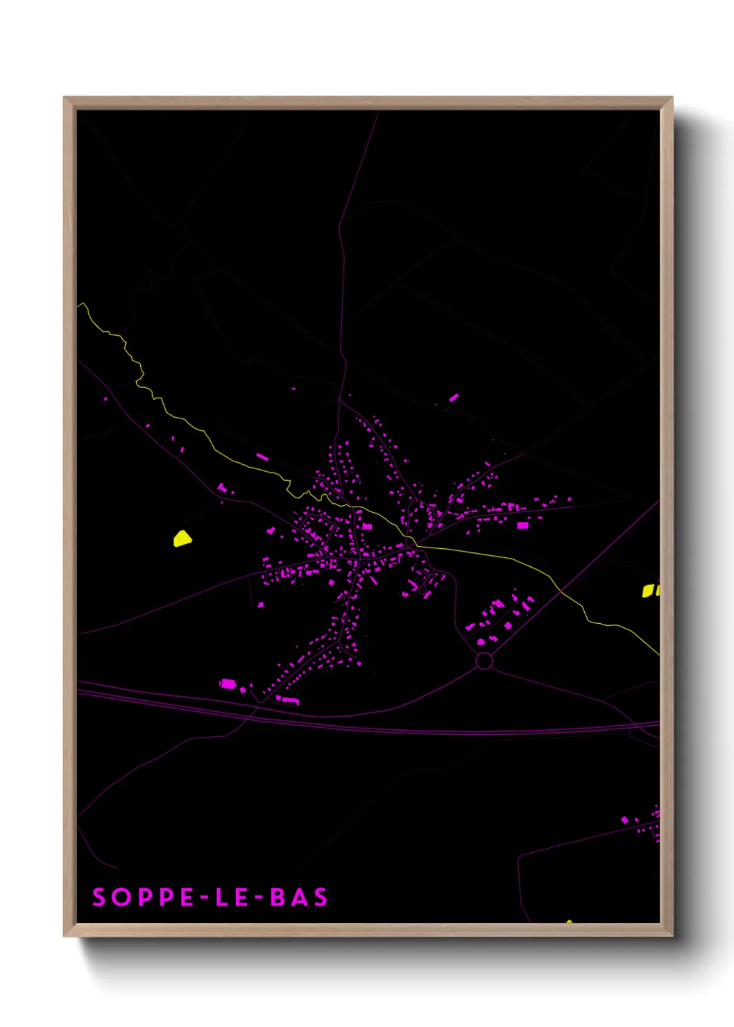 Une affiche de carte sur Soppe-le-Bas