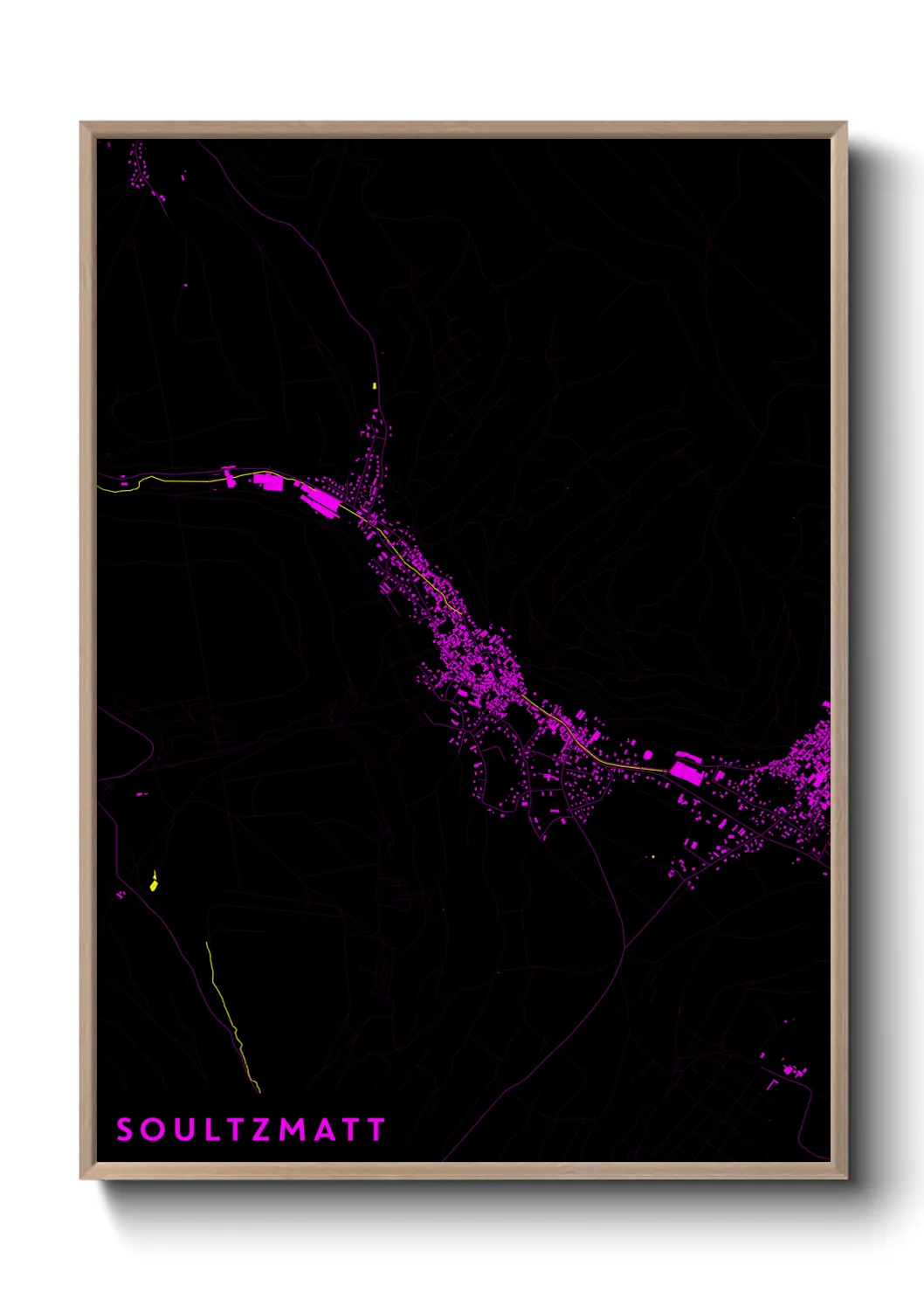 Une affiche de carte sur Soultzmatt