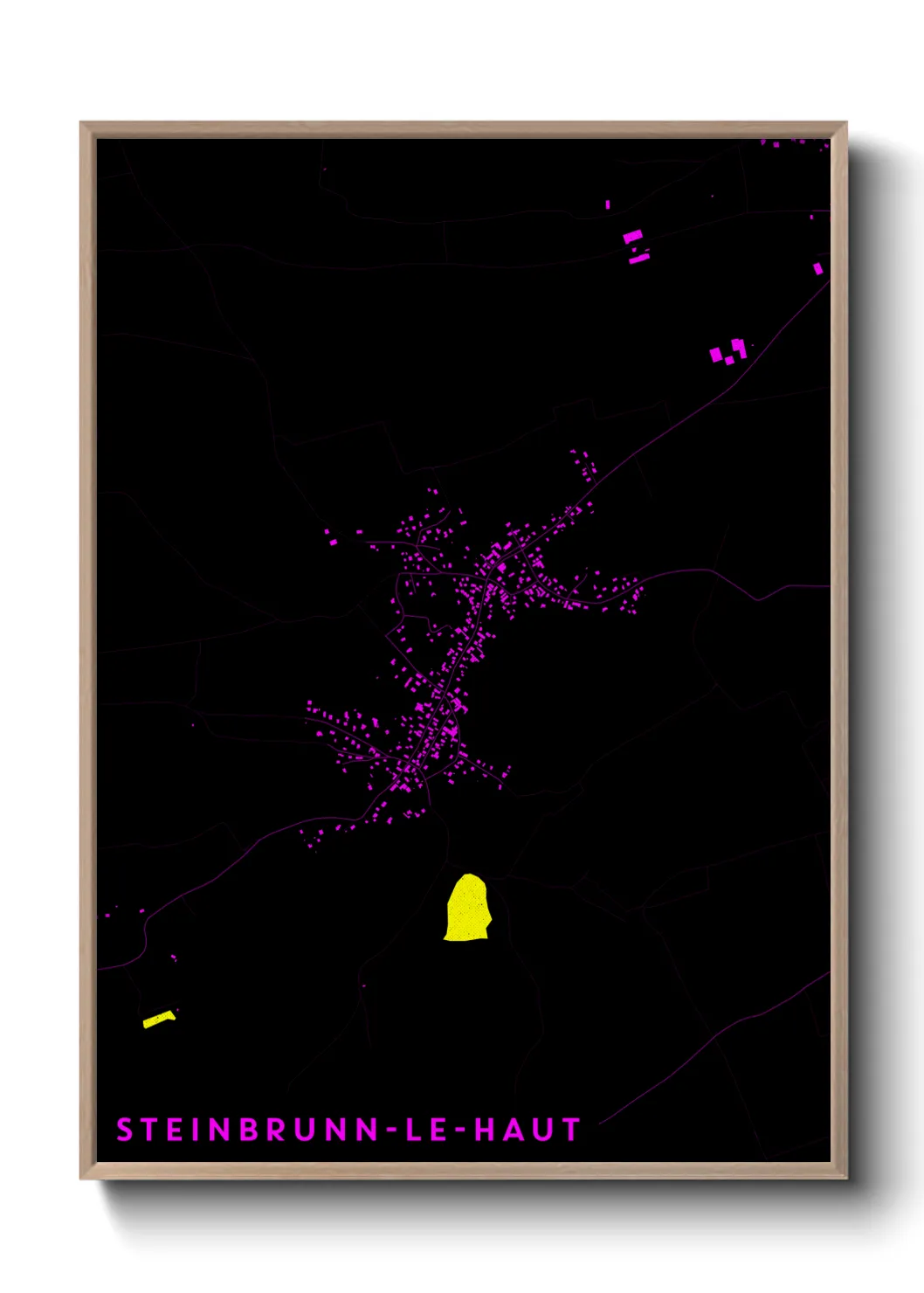 Une affiche de carte sur Steinbrunn-le-Haut