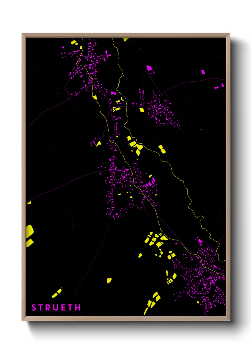 Une affiche de carte sur Strueth