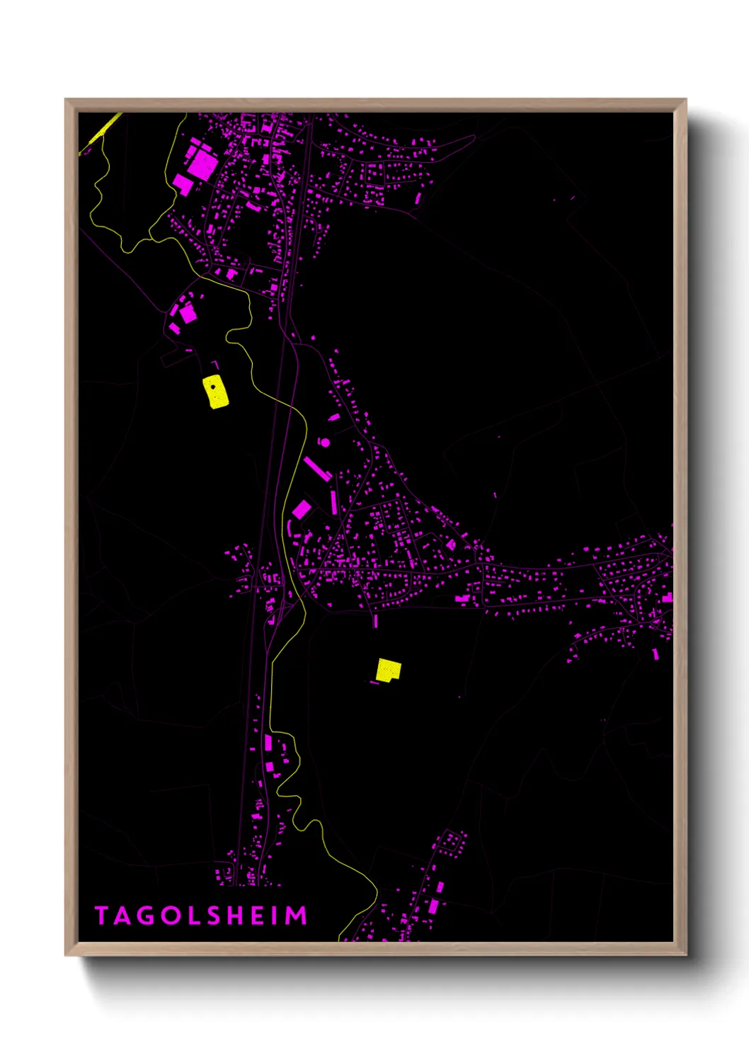 Une affiche de carte sur Tagolsheim