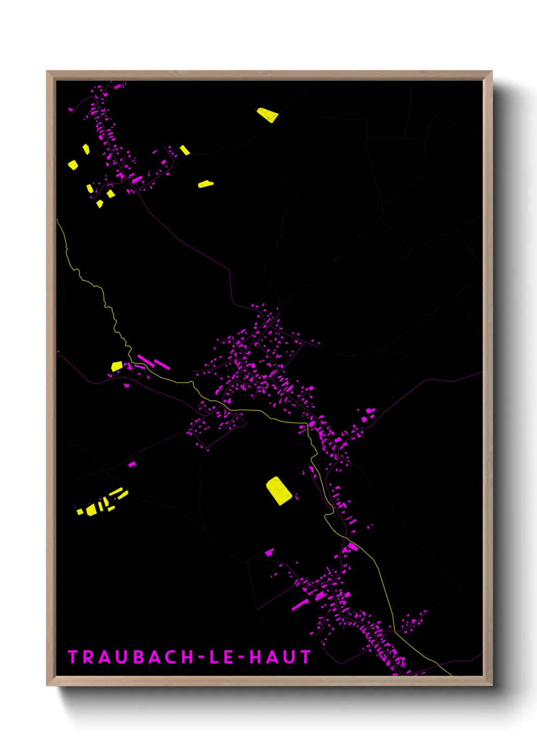 Une affiche de carte sur Traubach-le-Haut