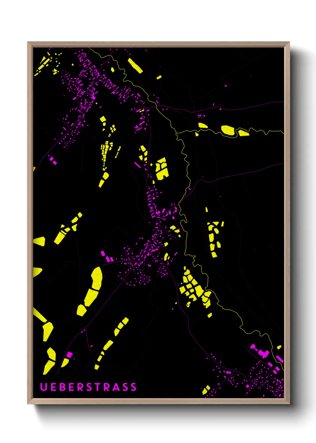 Une affiche de carte sur Ueberstrass