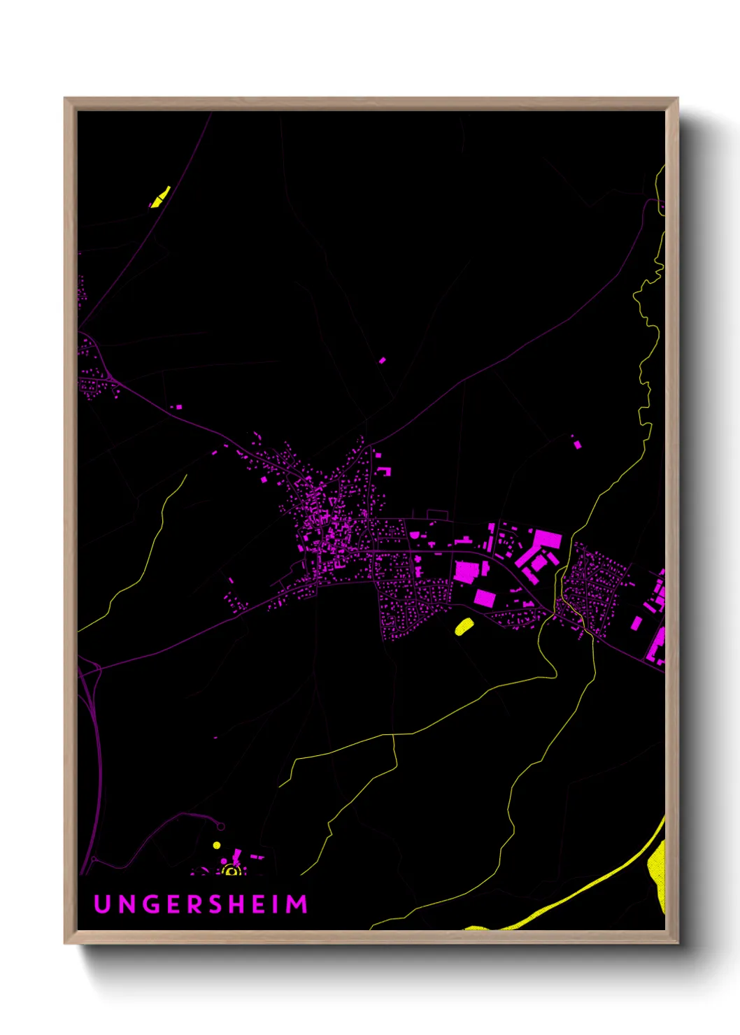 Une affiche de carte sur Ungersheim