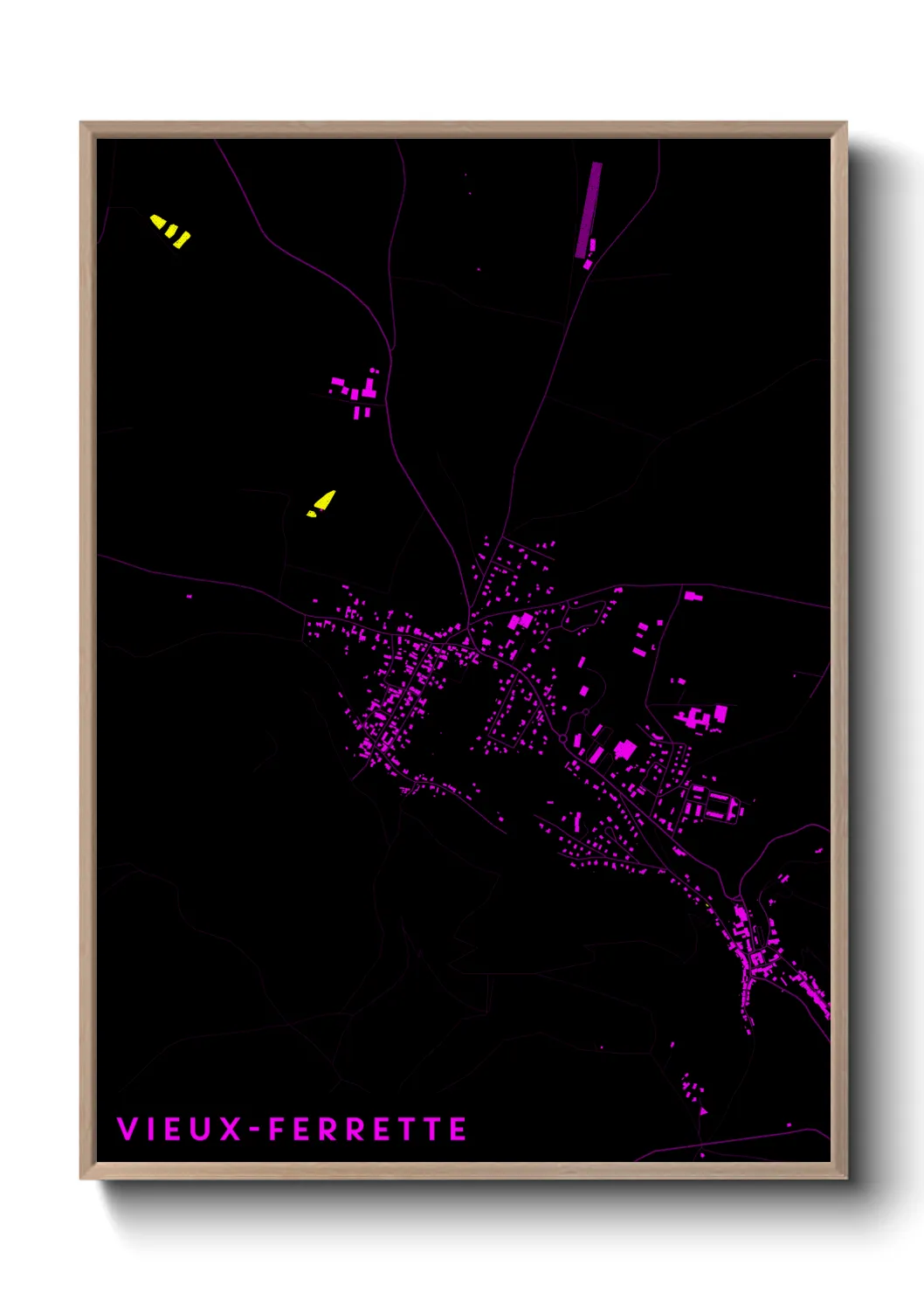 Une affiche de carte sur Vieux-Ferrette