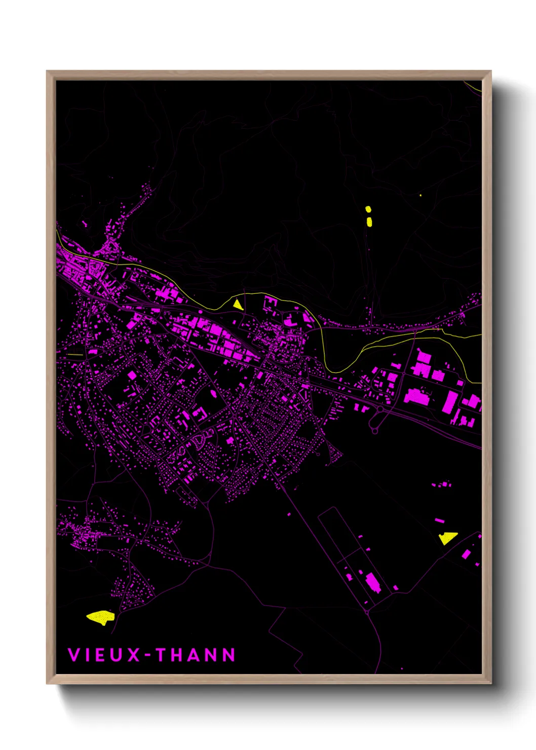 Une affiche de carte sur Vieux-Thann